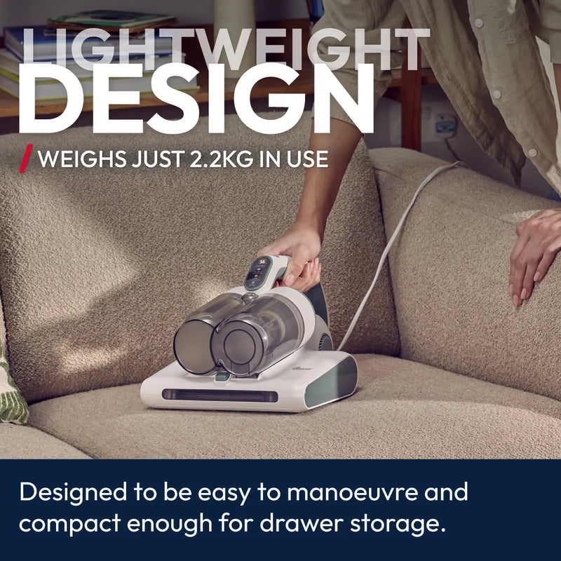 Hoover 400W HMC5 Mattress Cleaner with 4-in-1 Functions UV-C Lamp Beat&Roll Snow White