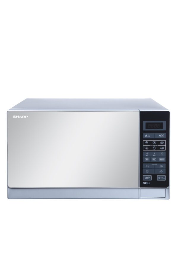 Sharp Microwave 25l 900w Grill1000w, 6 Auto Cooking Menu'S, 5 Power Levels Silver