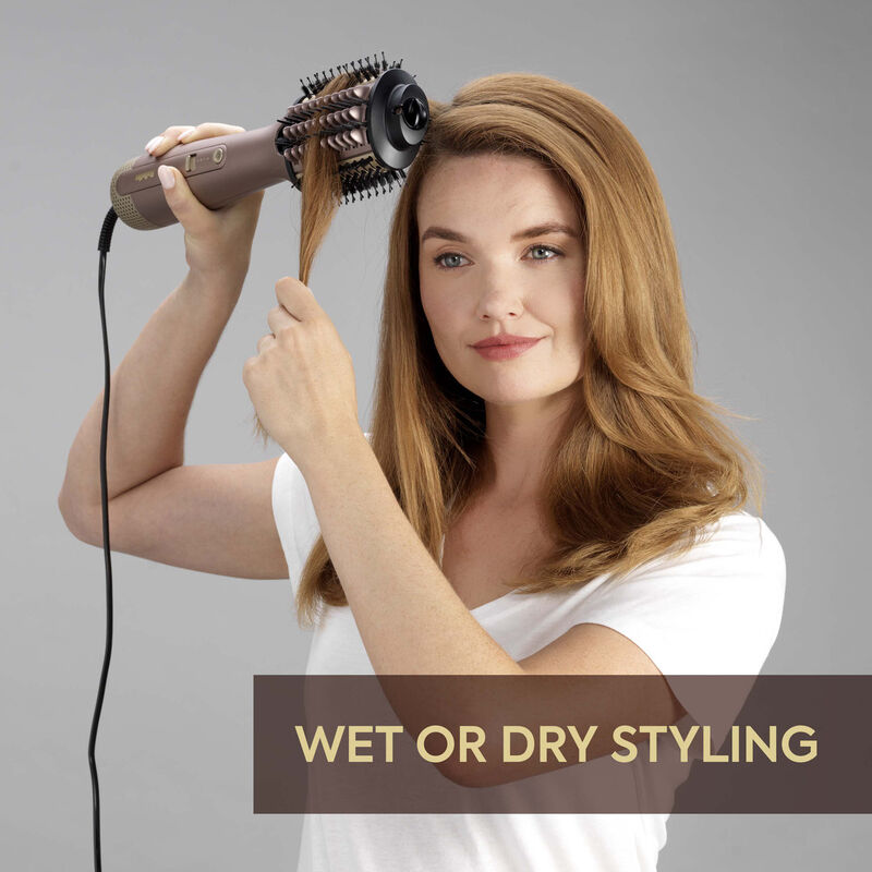 BaByliss 3-in-1 Hot Air Styling Brush for Wet to Dry Hair with Powerful Ionic AS95SDE