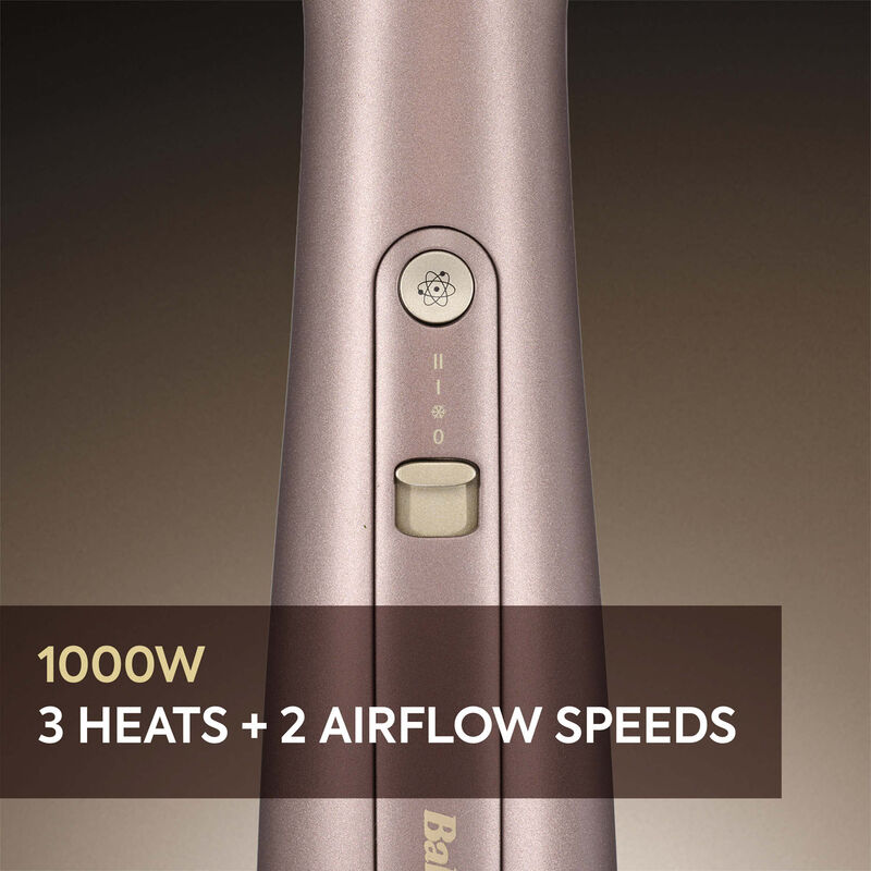 BaByliss 3-in-1 Hot Air Styling Brush for Wet to Dry Hair with Powerful Ionic AS95SDE
