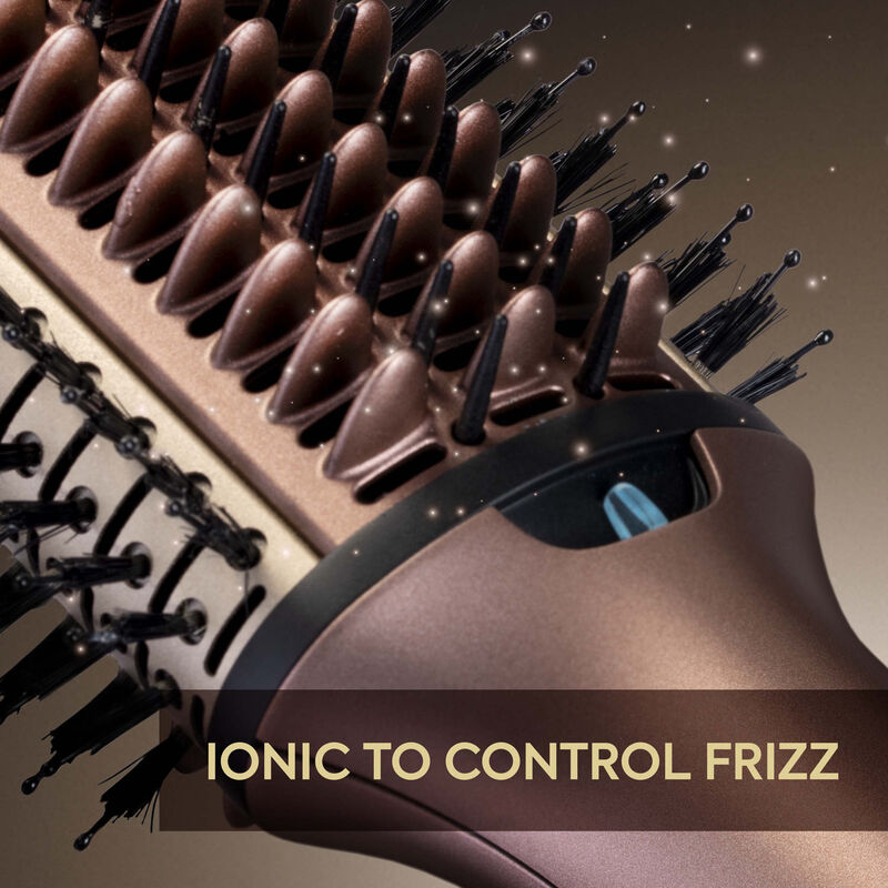 BaByliss 3-in-1 Hot Air Styling Brush for Wet to Dry Hair with Powerful Ionic AS95SDE