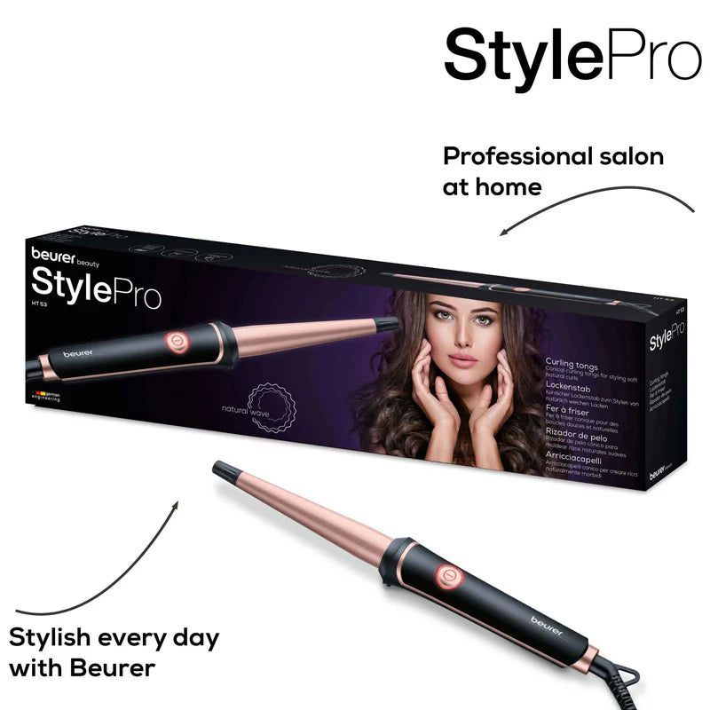 Beurer HT 53 Ceramic Keratin Hair Curling Iron for Perfect Curls