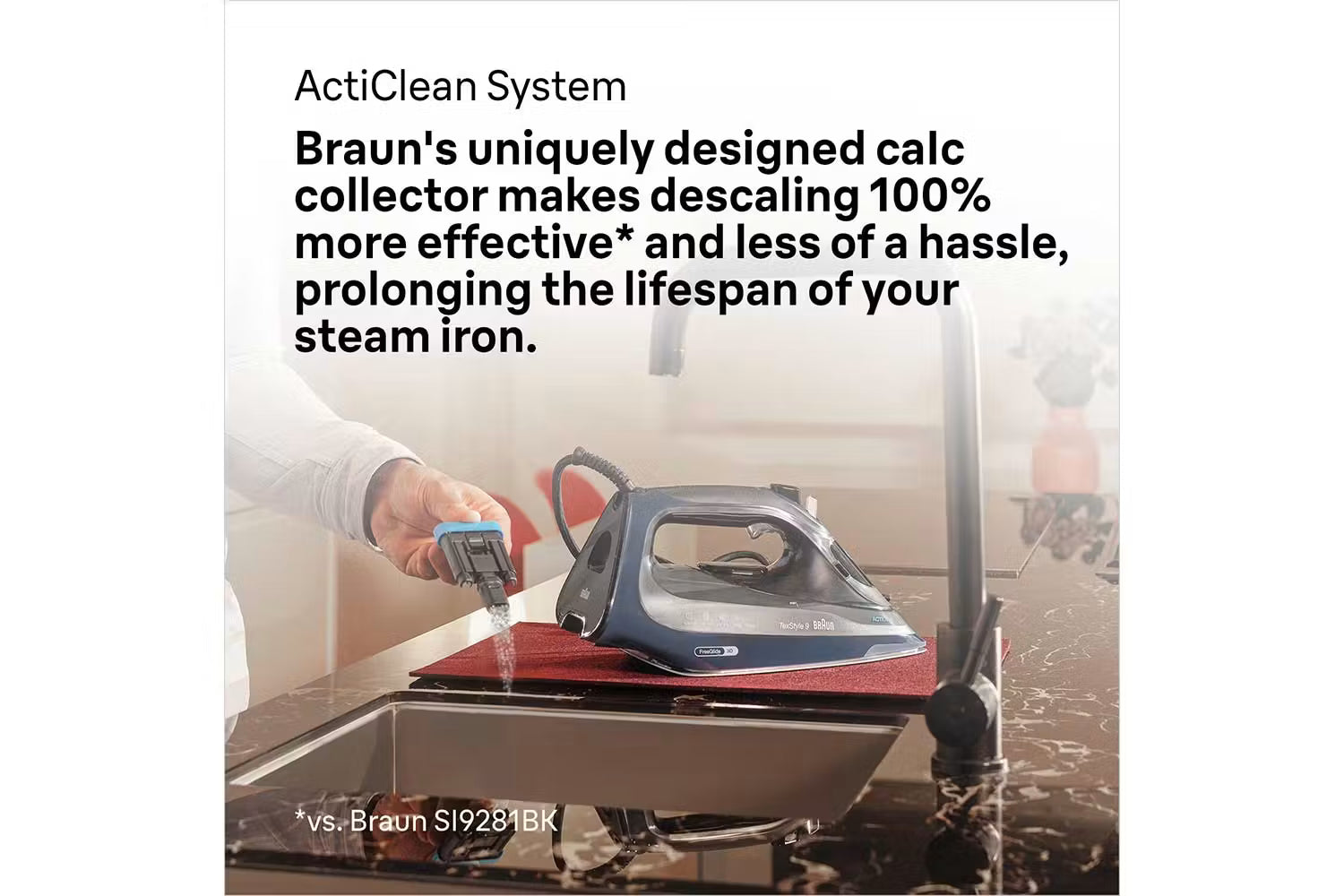 Braun TexStyle 9 SI9682DB | FreeGlide 3D Steam Iron | 3200W | Blue