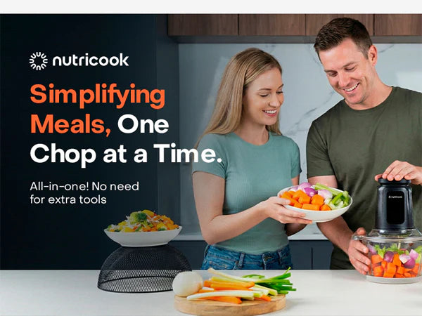 Nutricook Glass & SS Chopper Mincer CH6000ME | 500W | Dual 3L Bowls