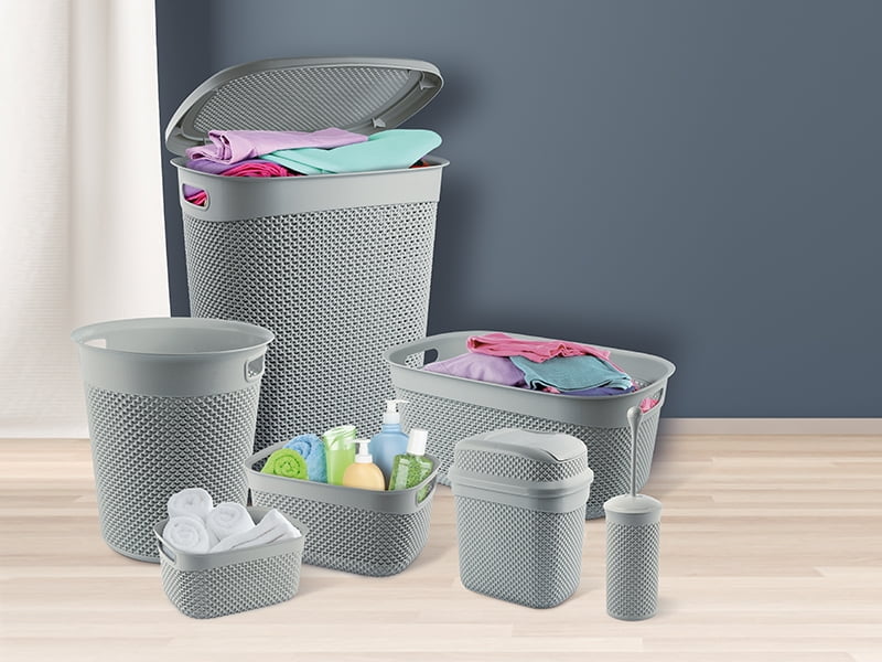 Ucsan Drop Design Laundry Basket, 52 L, 45x37.5x57 cm