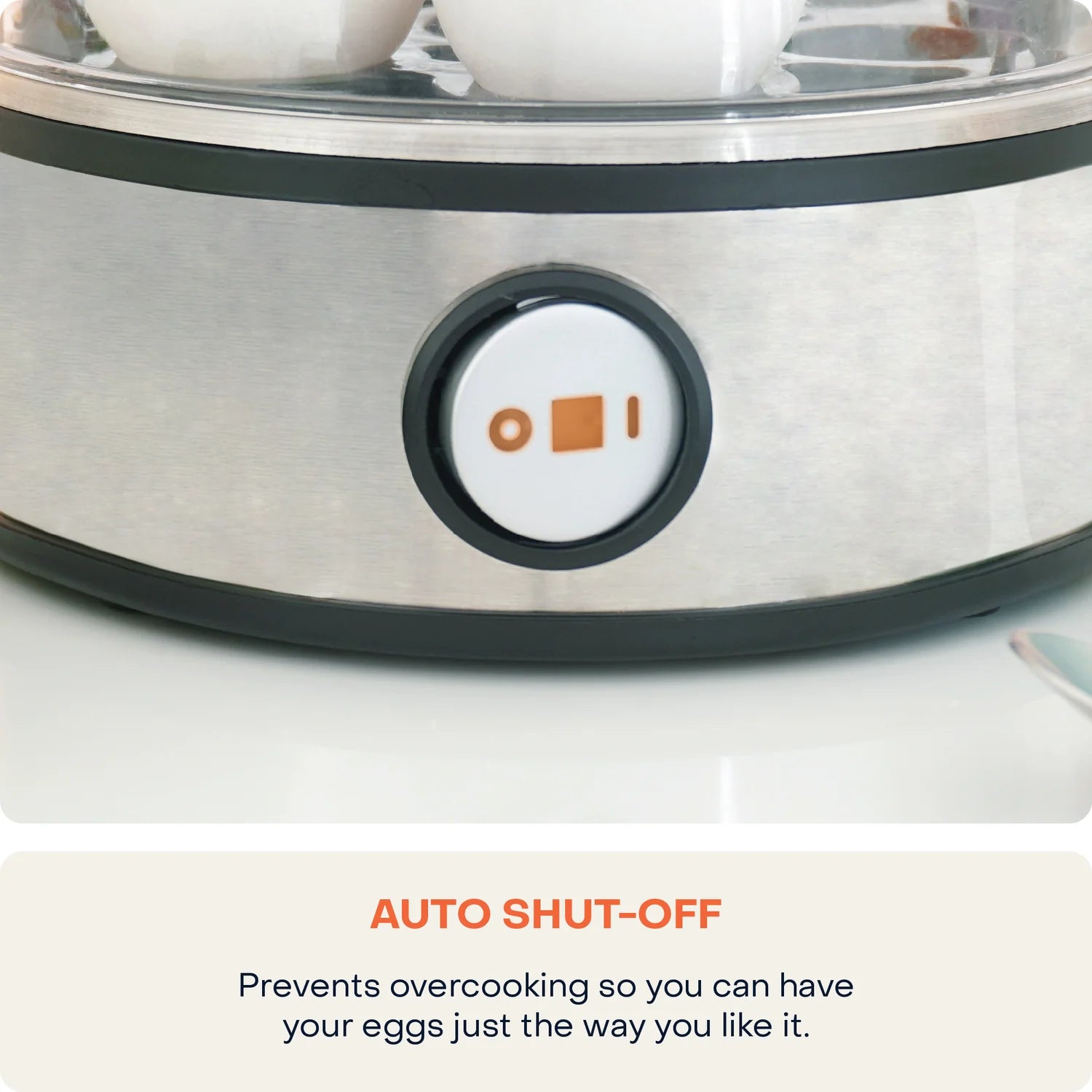 Nutricook Rapid Egg Cooker ، إيقاف تلقائي ، 360 وات ، فضي