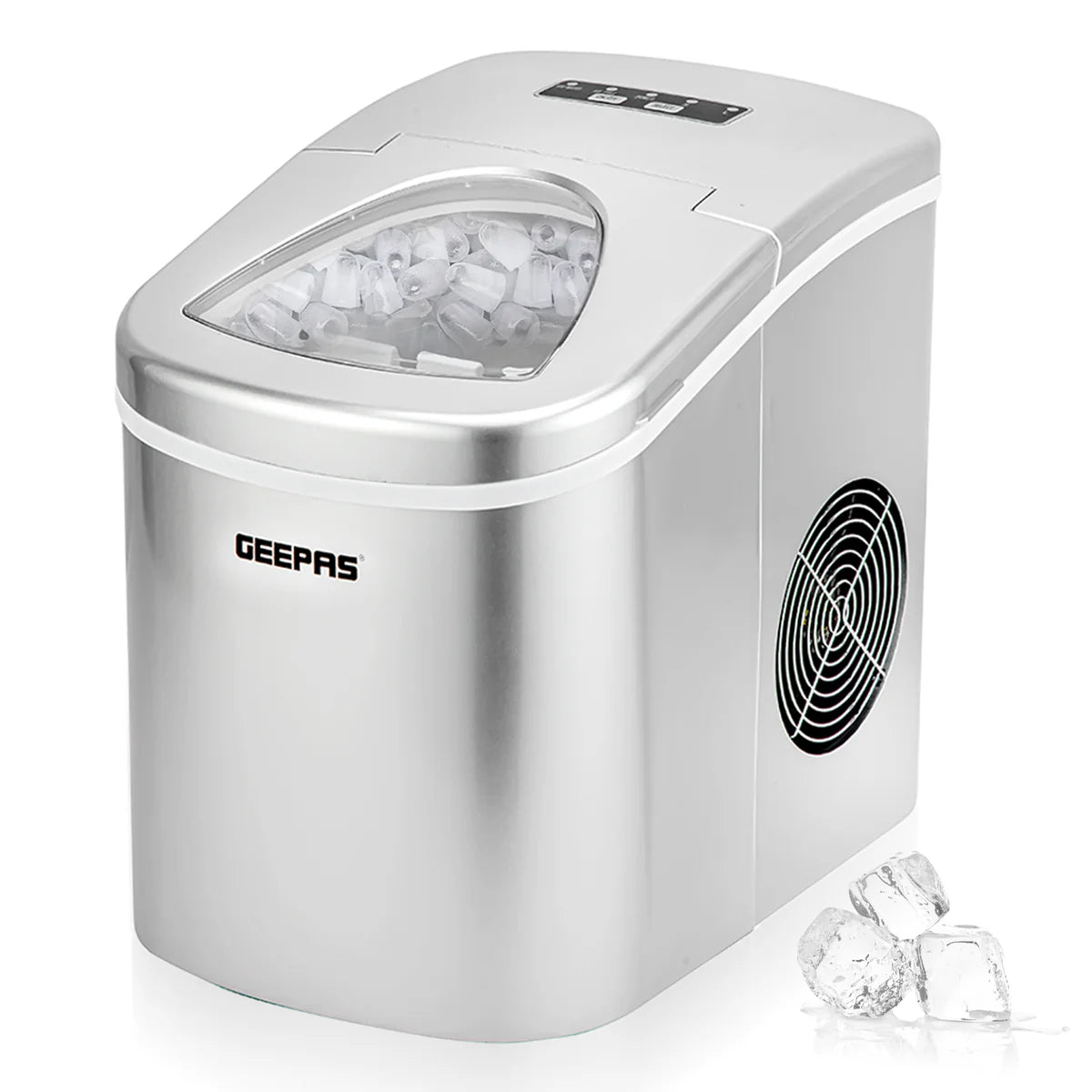 GEEPAS Ice Cube Maker 2.2 L - Fast, Automatic & Portable
