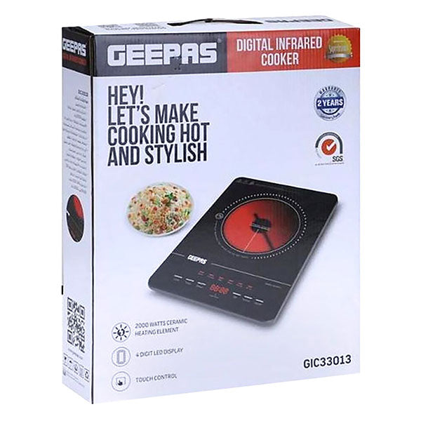 Geepas 2000W Digital Infrared Cooker, 8 Temperature Settings