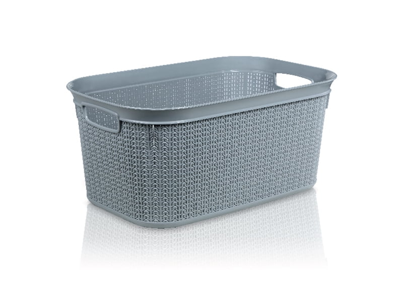 Ucsan Knit Design Plastic Basket, 27 L, 51x31.5x22.5 cm