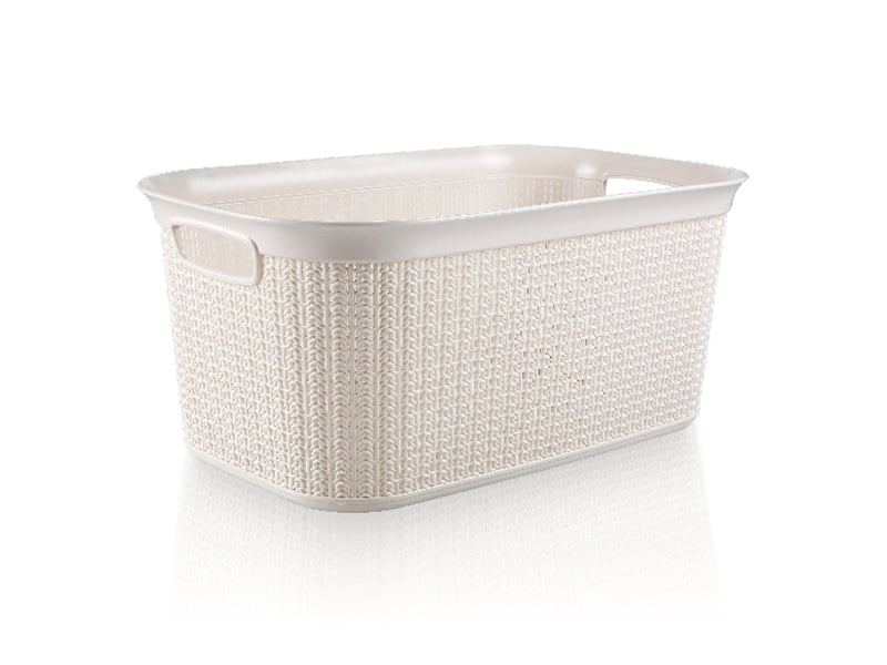 Ucsan Knit Design Plastic Basket, 27 L, 51x31.5x22.5 cm