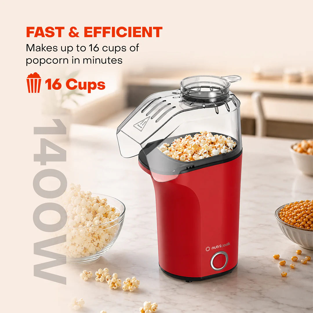 Nutricook Popcorn Maker Essentials NC-PM150R | 1200W | Red
