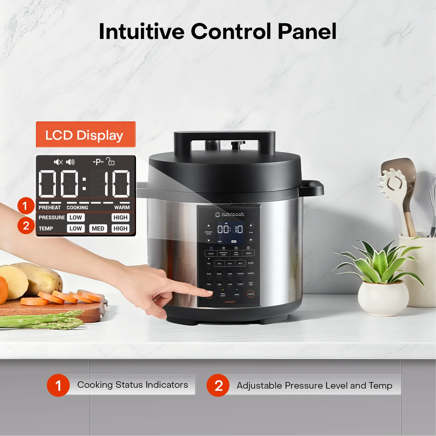 Nutricook Smart Pot 3 NC-SP320 | 12-in-1 Pressure Cooker | 6L | 1200W