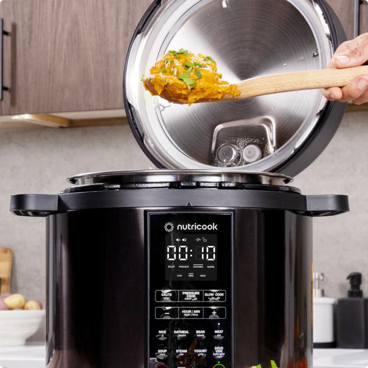 Nutricook Smart Pot 2 6L | 9-in-1 Electric Pressure Cooker with 12 Smart Programs | 1000W