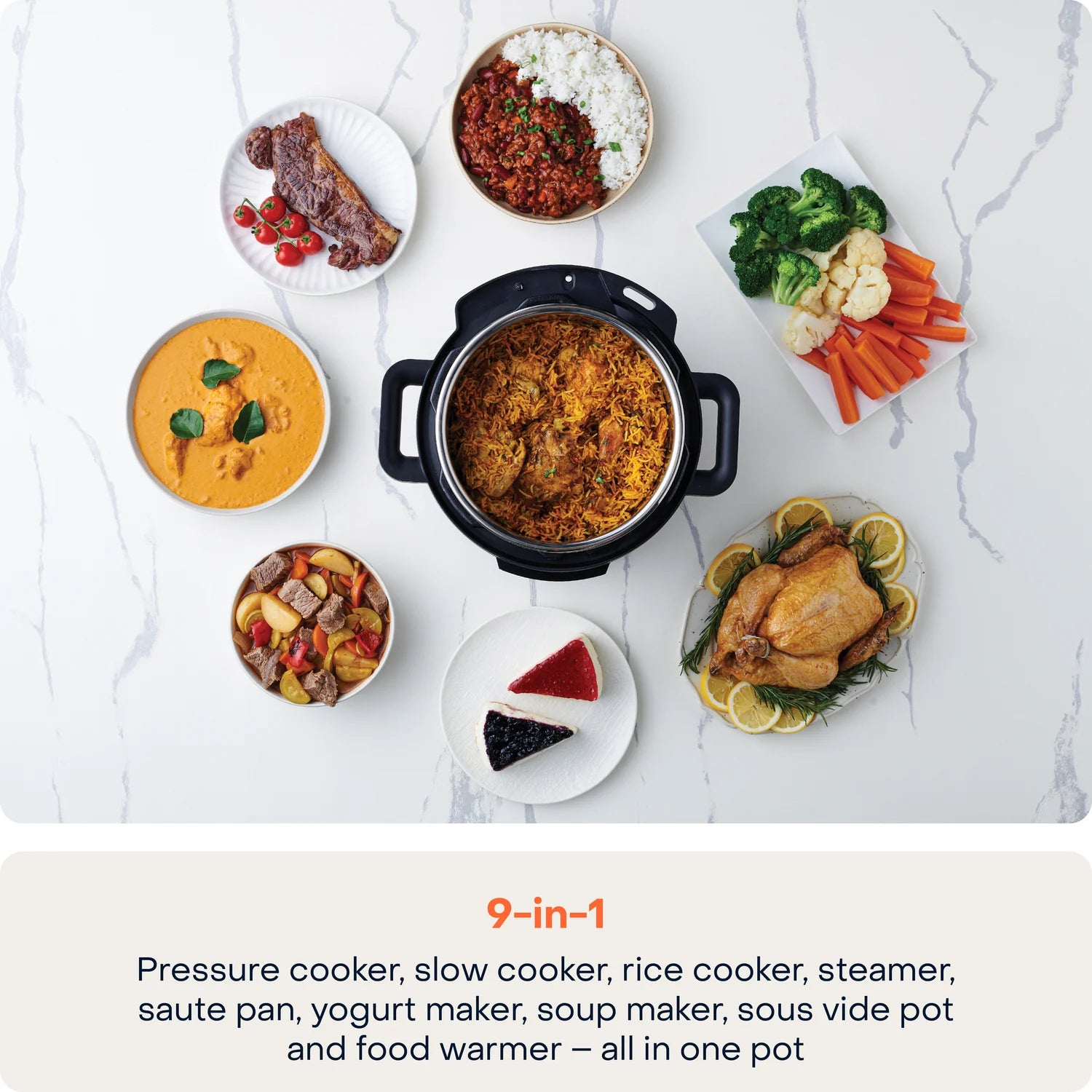 Nutricook Smart Pot 2 6L | 9-in-1 Electric Pressure Cooker with 12 Smart Programs | 1000W
