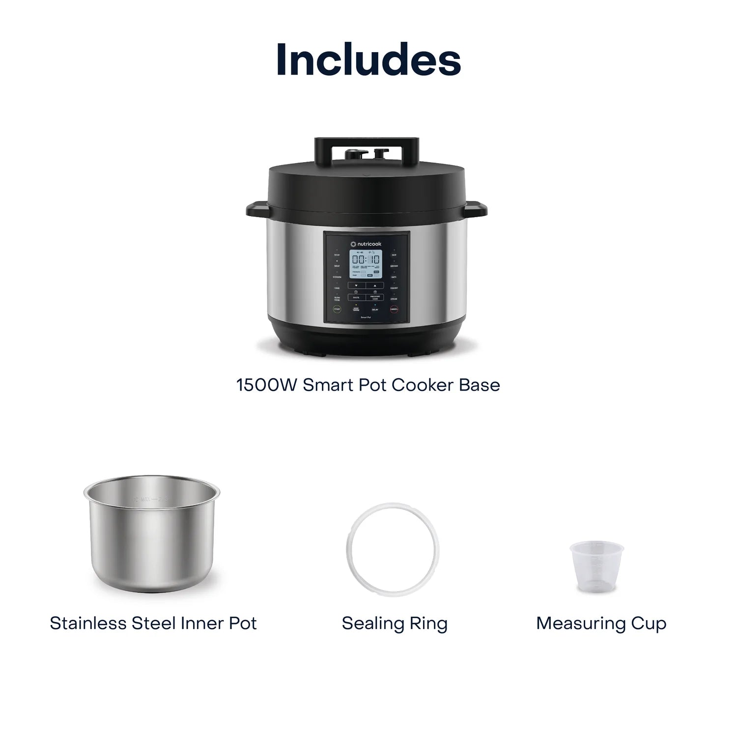 Nutricook Smart Pot 2 Plus 9.5L | 9-in-1 Electric Pressure Cooker | 1500W