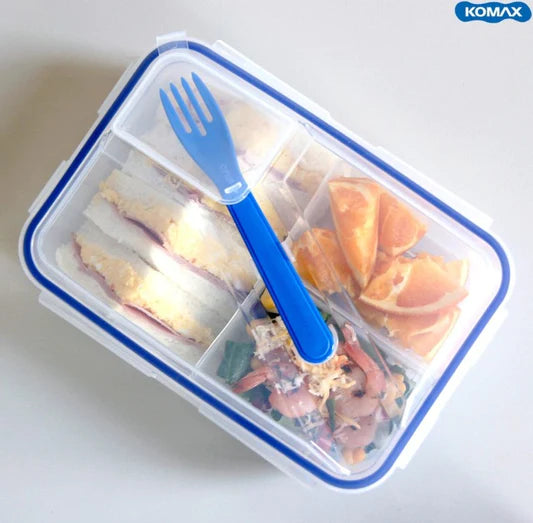 Komax Lunch Box With Fork And Separator, 1.1 L