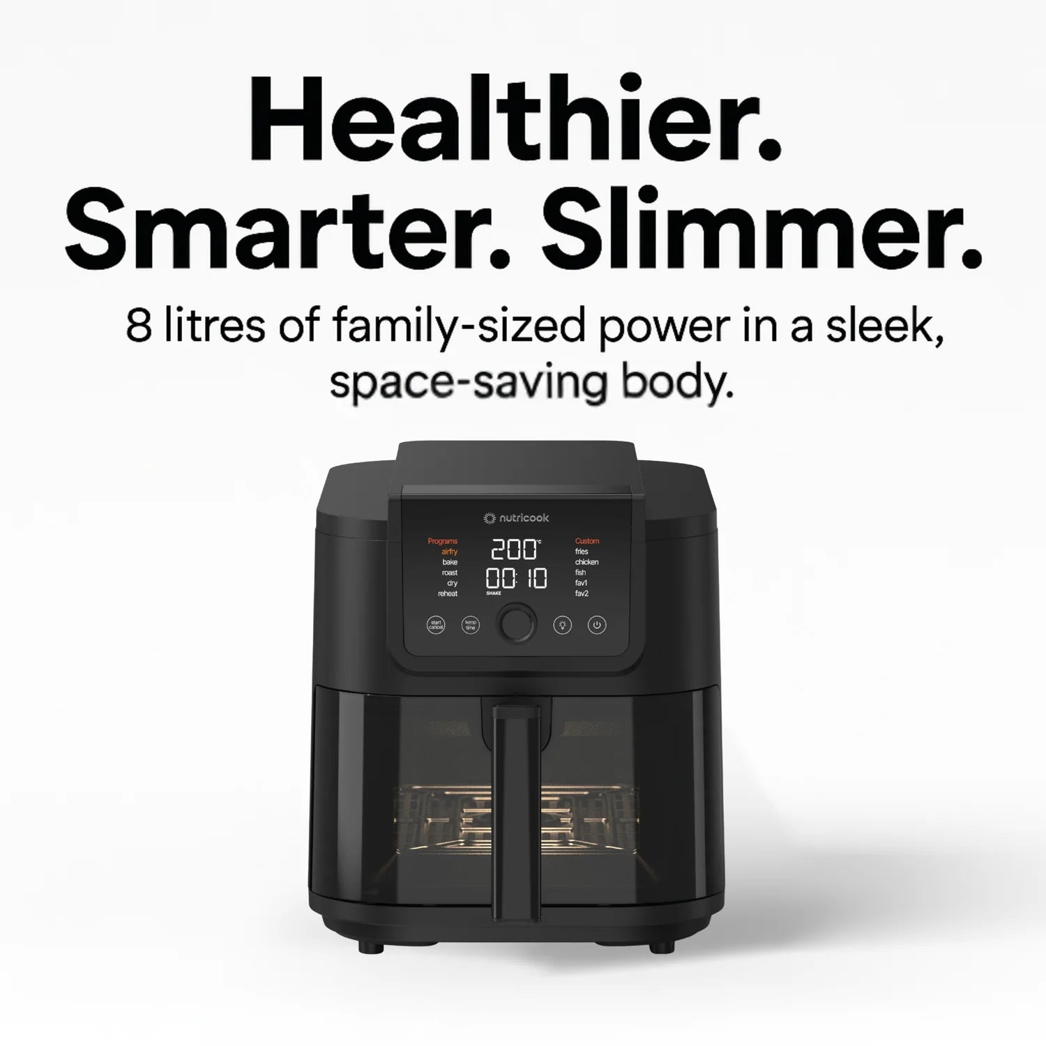 Nutricook Air Fryer Slim XXL NC-AFS330 | 8L | 1700W | 10 Programs