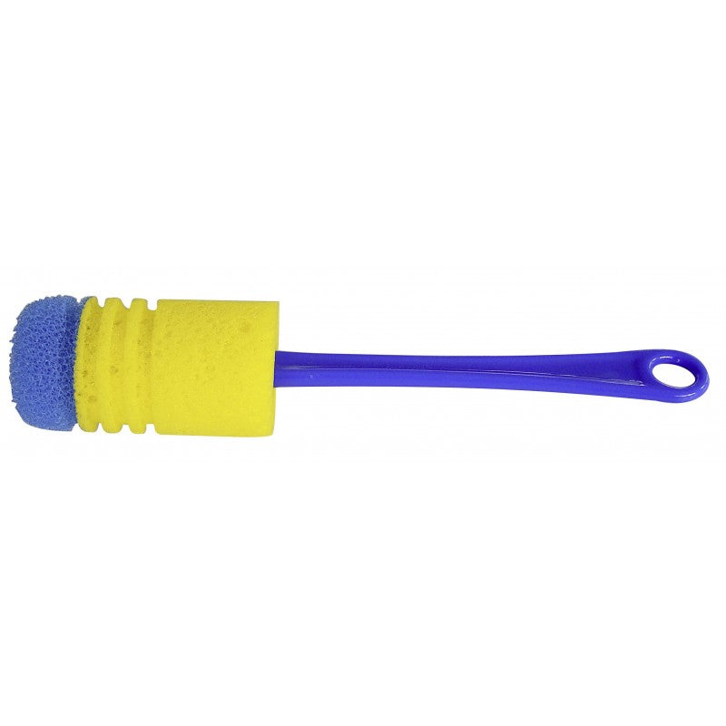 Fackelmann Bottle Brush, Plastics & Rubber Foam, 310 mm, Blue/Yellow