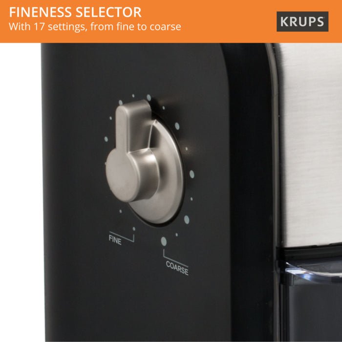 Krups Burr Grinder Gvx2 Blk-Met Krups Burr Grinder Gvx2 Blk-Met