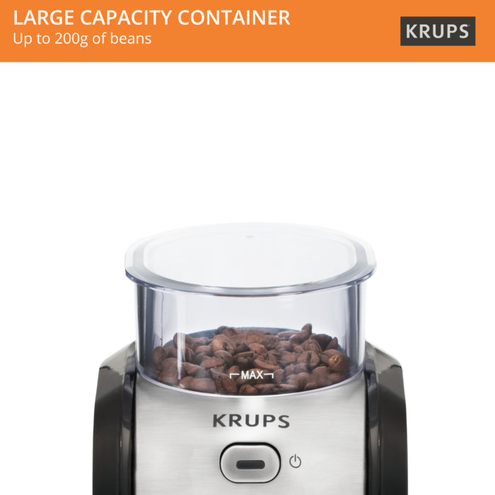 Krups Burr Grinder Gvx2 Blk-Met Krups Burr Grinder Gvx2 Blk-Met