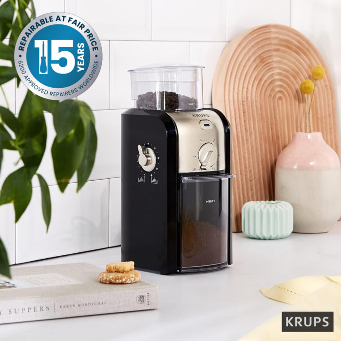 Krups Burr Grinder Gvx2 Blk-Met Krups Burr Grinder Gvx2 Blk-Met