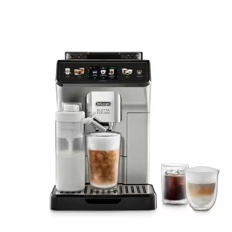 Delonghi Premium Espresso Machine 19-bar 1.8L capacity 1450W with Coffee Grinder and Milk Tank
