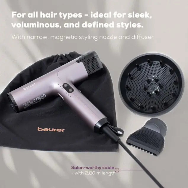 Beurer High Speed Hair Dryer, 1700Watts, Pink