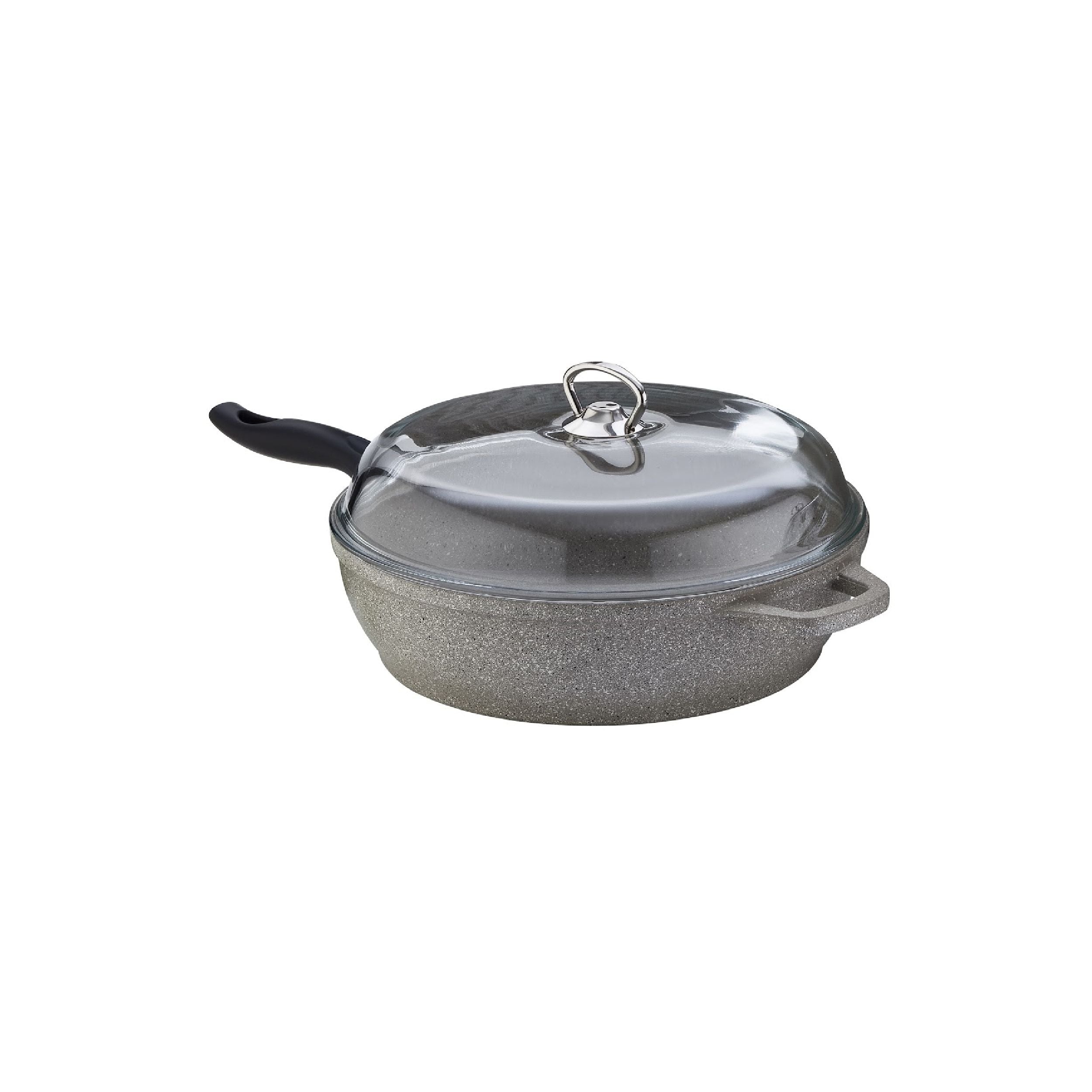 Falez Silico-Cast Granistone Deep Frying Pan With Lid