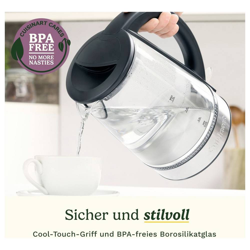 Cuisinart Glass Kettle Single Wall 1.5L