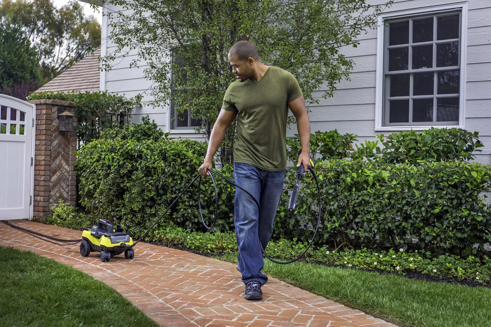 Karcher 1600W K3 Follow-Me Portable High Pressure Washer Yellow and Black