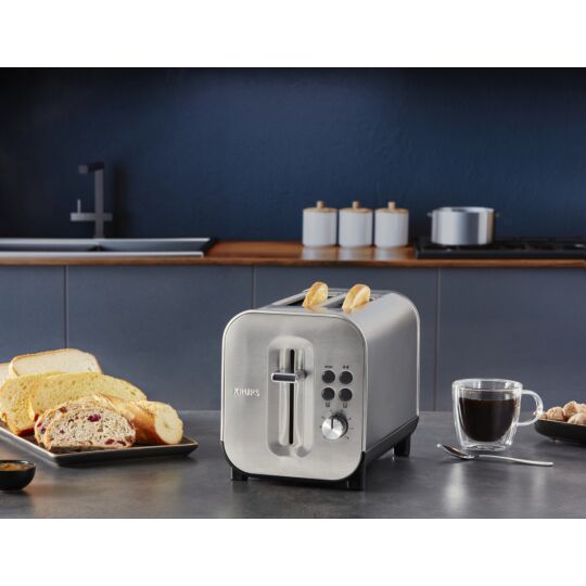 Krups First Toaster 2 Slots, Customized Toasting, 4 Functions KH682DM0