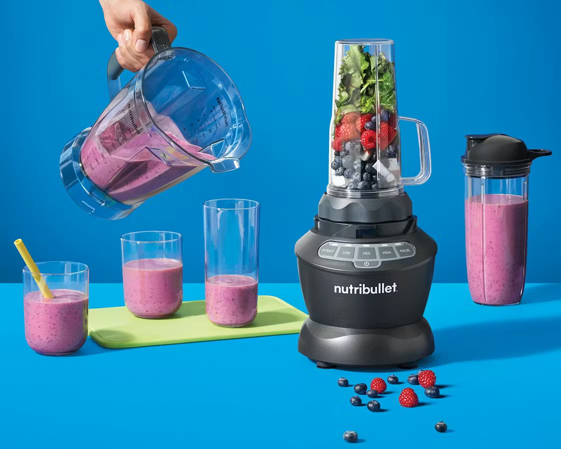 Nutribullet Blender Combo, 1200w, 9 Pcs, Dark Grey