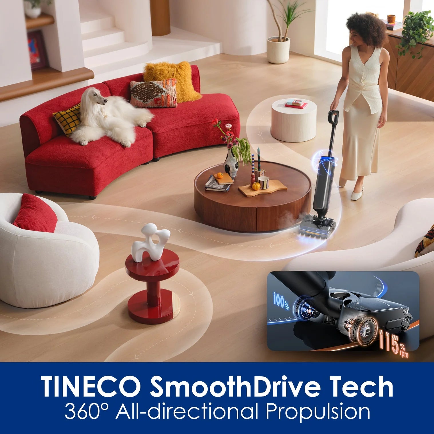 Tineco FLOOLR ONE S9 Artist Cordless Wet Dry Vacuum Cleaner, Silver