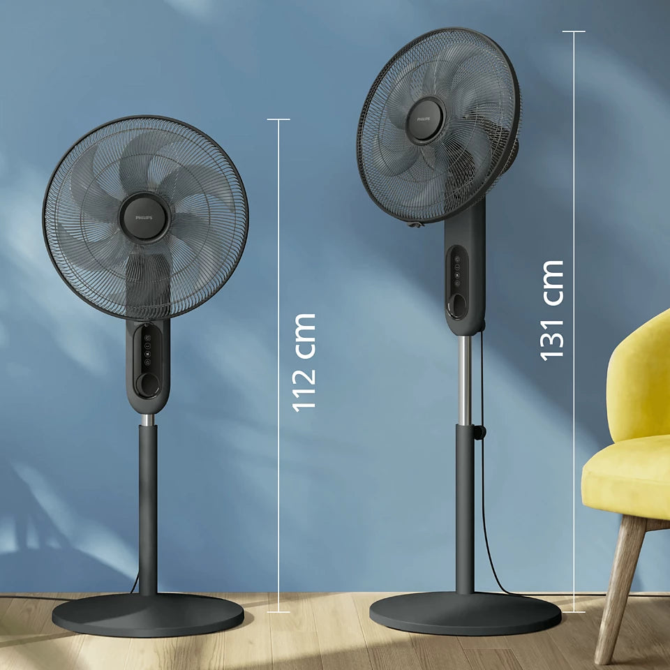 Philips Fan Pedestal Type, 53 W, 5 Blades, 3 Speeds Black