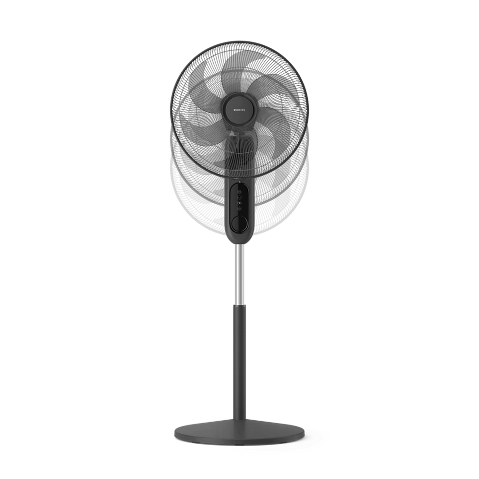 Philips Fan Pedestal Type, 53 W, 5 Blades, 3 Speeds Black