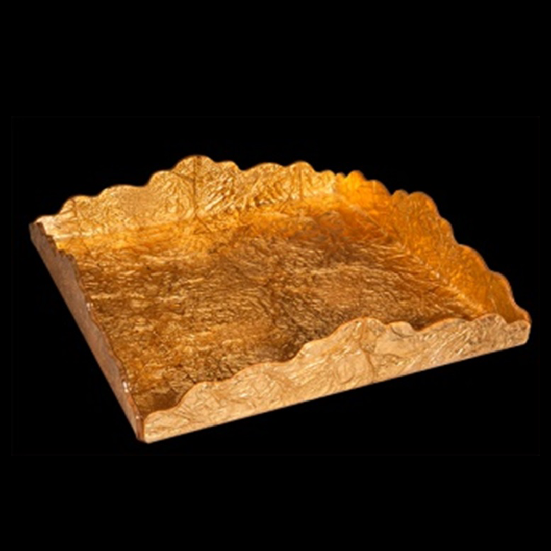 Vague Acrylic Square Trays Golden - Whole and All