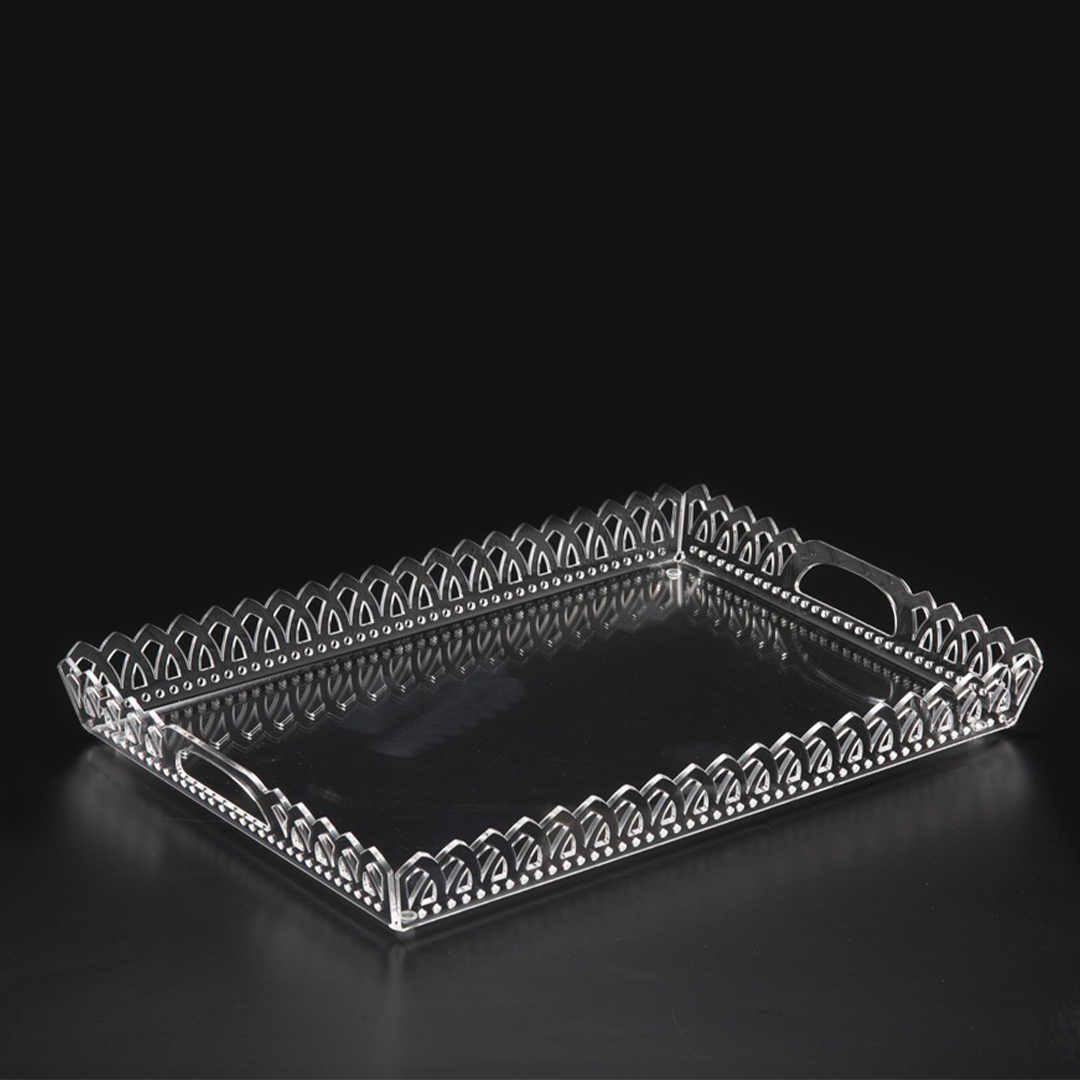 Vague Acrylic Castle Tray Large Clear - Whole and All