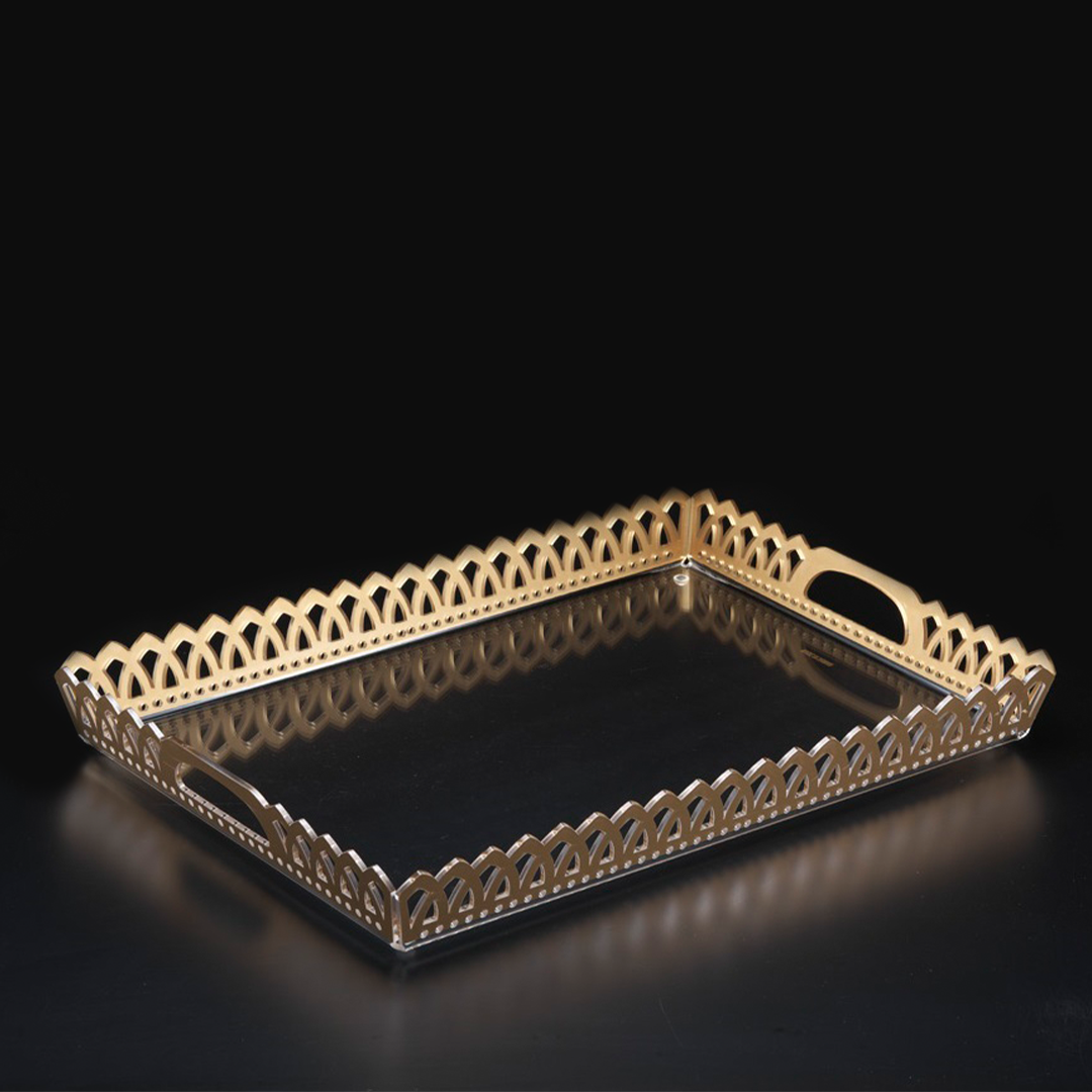Vague Acrylic Castle Tray Gold - Whole and All