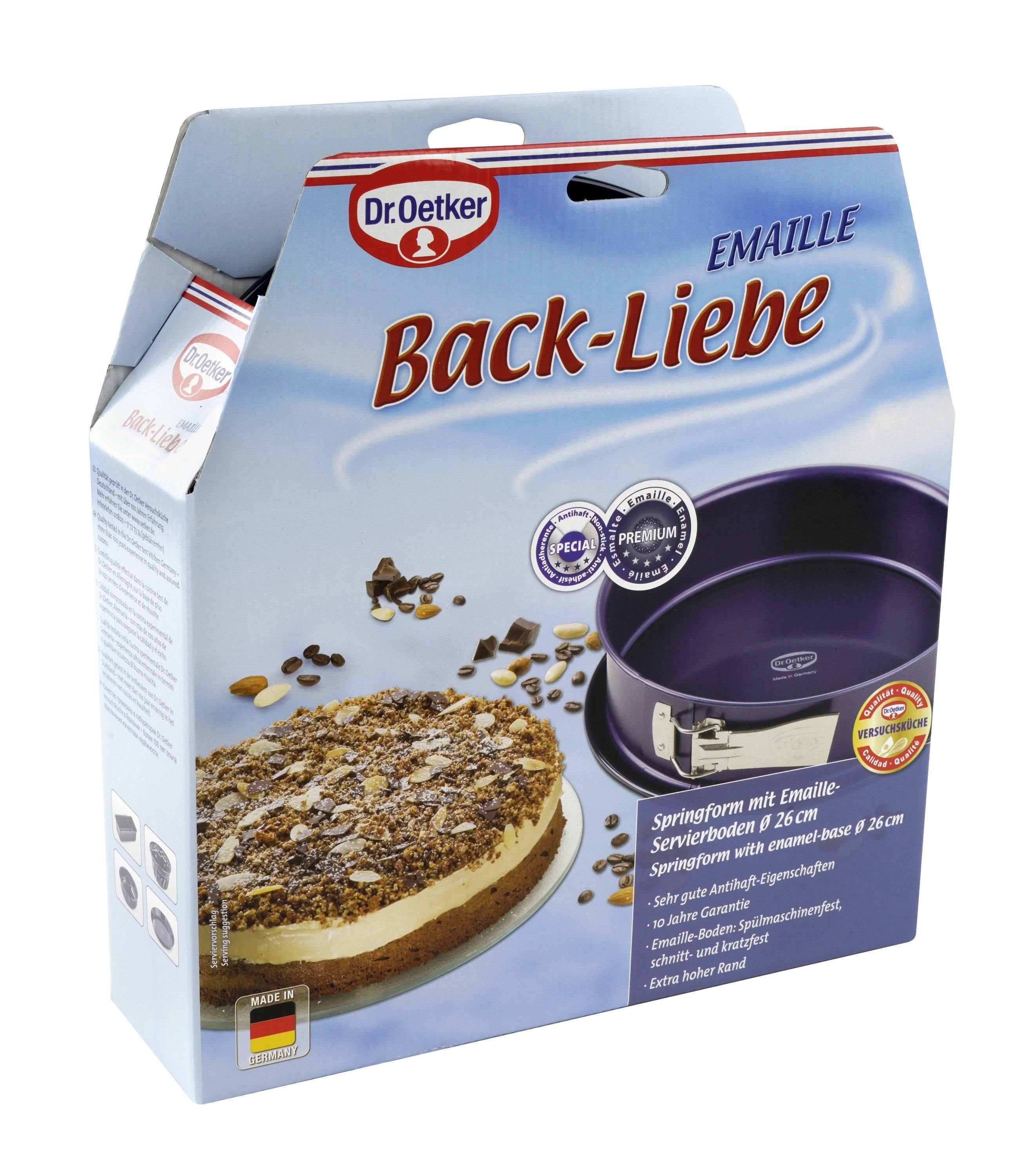 Dr. Oetker "Back-Liebe Emaille" Springform With Enamel Base And Non-Stick Ring, Blue, 26X8 Cm - Whole and All