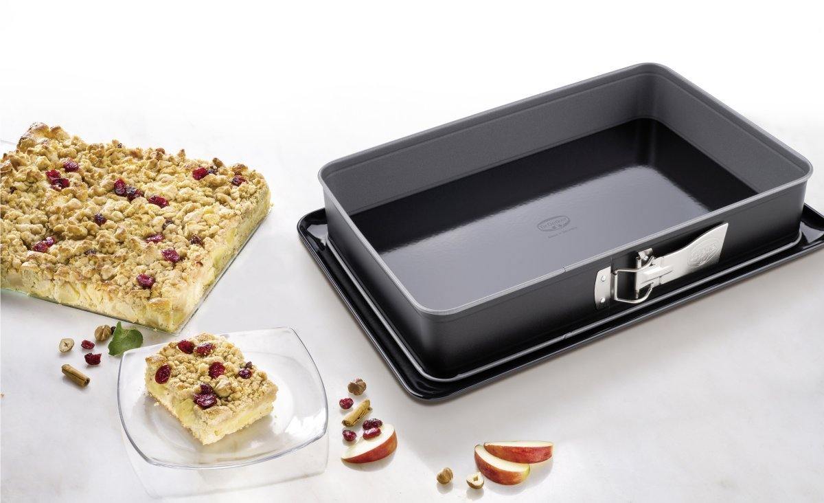 Dr. Oetker Springform Rectangular "Back-Idee" With Server-Plate, Black, 38X25X7 cm - Whole and All