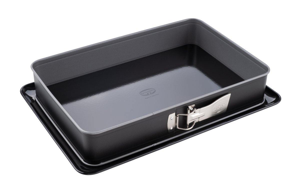 Dr. Oetker Springform Rectangular "Back-Idee" With Server-Plate, Black, 38X25X7 cm - Whole and All