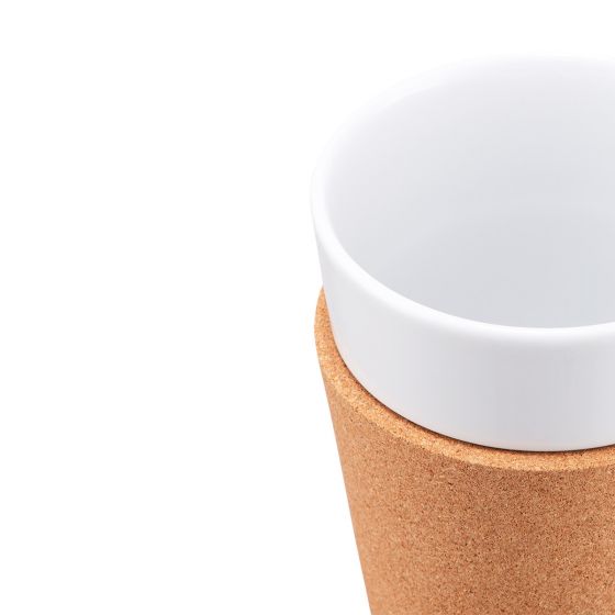 Bistro 2 Pcs Porcelain Mug with Cork Sleeve