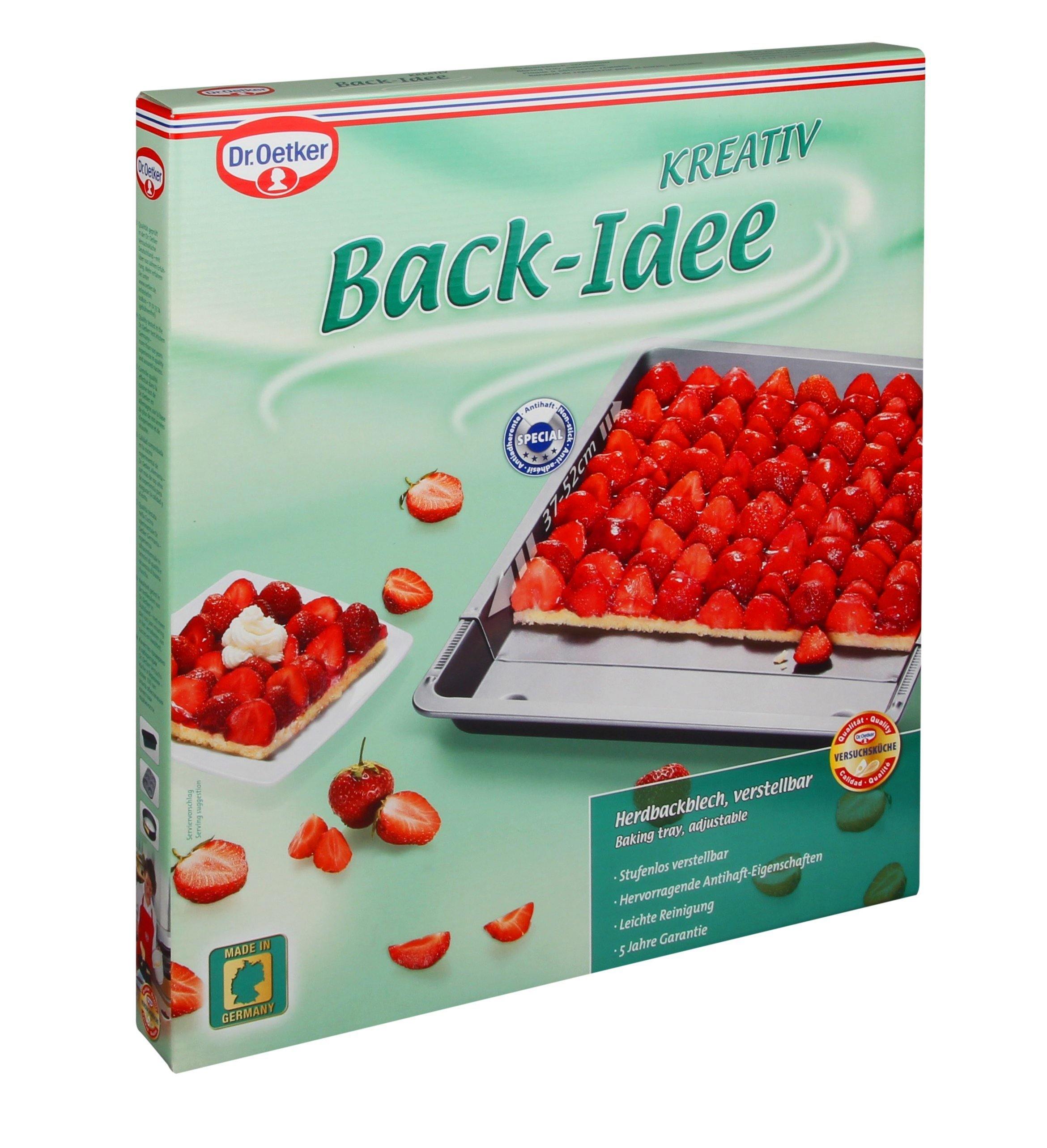 Dr. Oetker "Back-Idee Kreativ" Baking Tray Adjustable, Grey/Black, 33X37-52X3 Cm - Whole and All