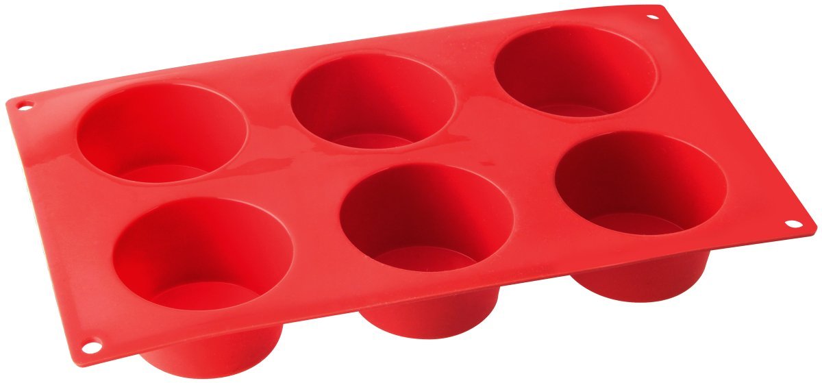 Dr.Oetker "'Flexxible Love" Silicone Muffin Tin, Red