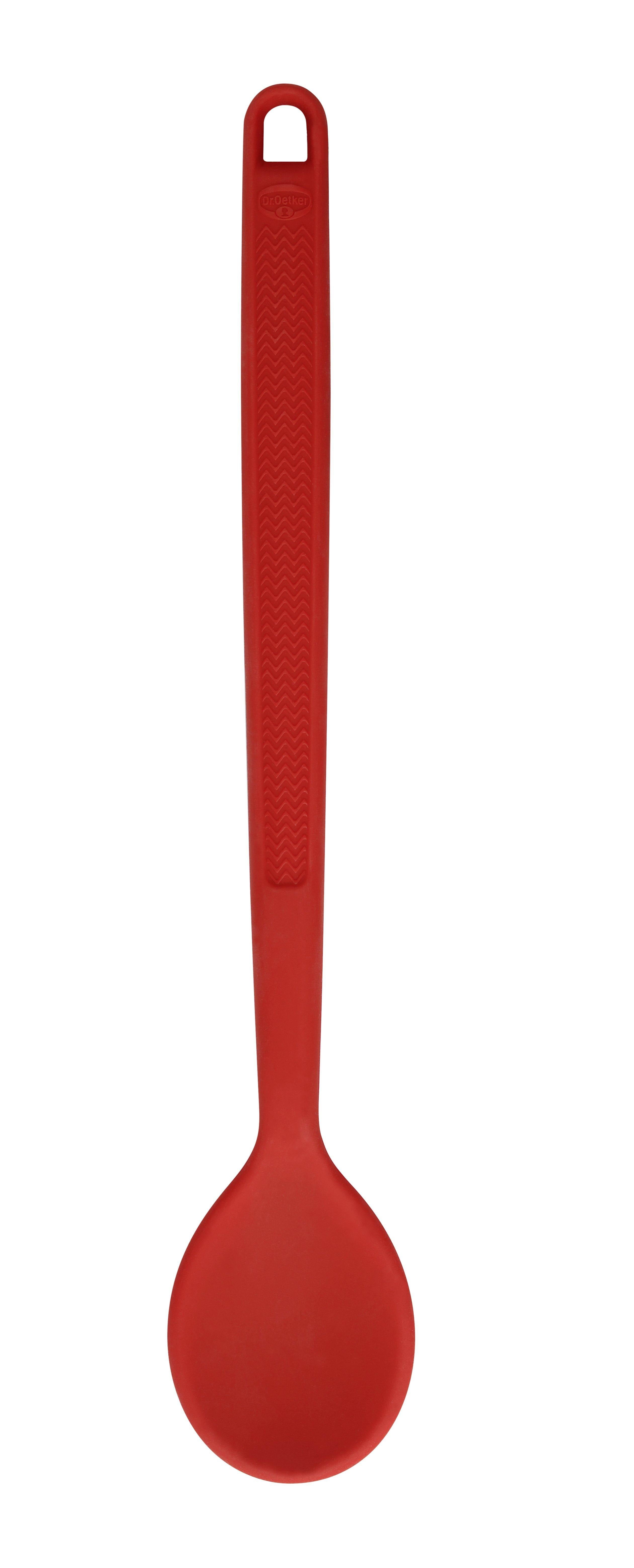 Dr. Oetker "Flexxibel Love" Silicone Cooking Spoon, Red, 30,5X6 Cm - Whole and All