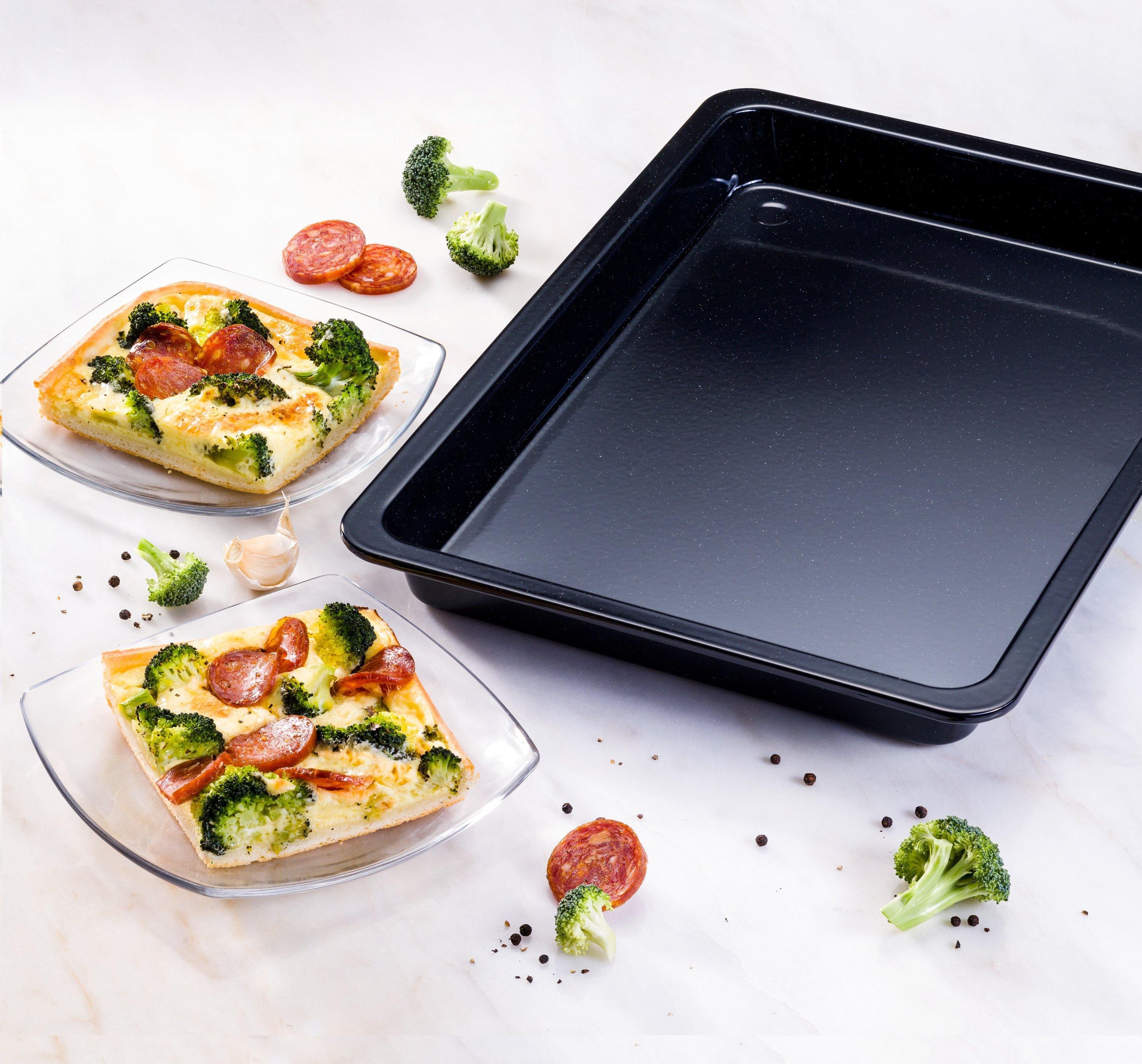 Dr. Oetker "Back-Idee Kreativ" Pizza And Baking Tray Enamel, Black, 42X29X4 Cm - Whole and All