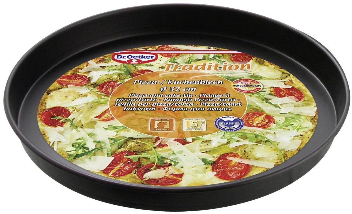 Dr. Oetker "Tradition" Pizza-/ Baking Tray, Black, Steel, 32X3 cm - Whole and All