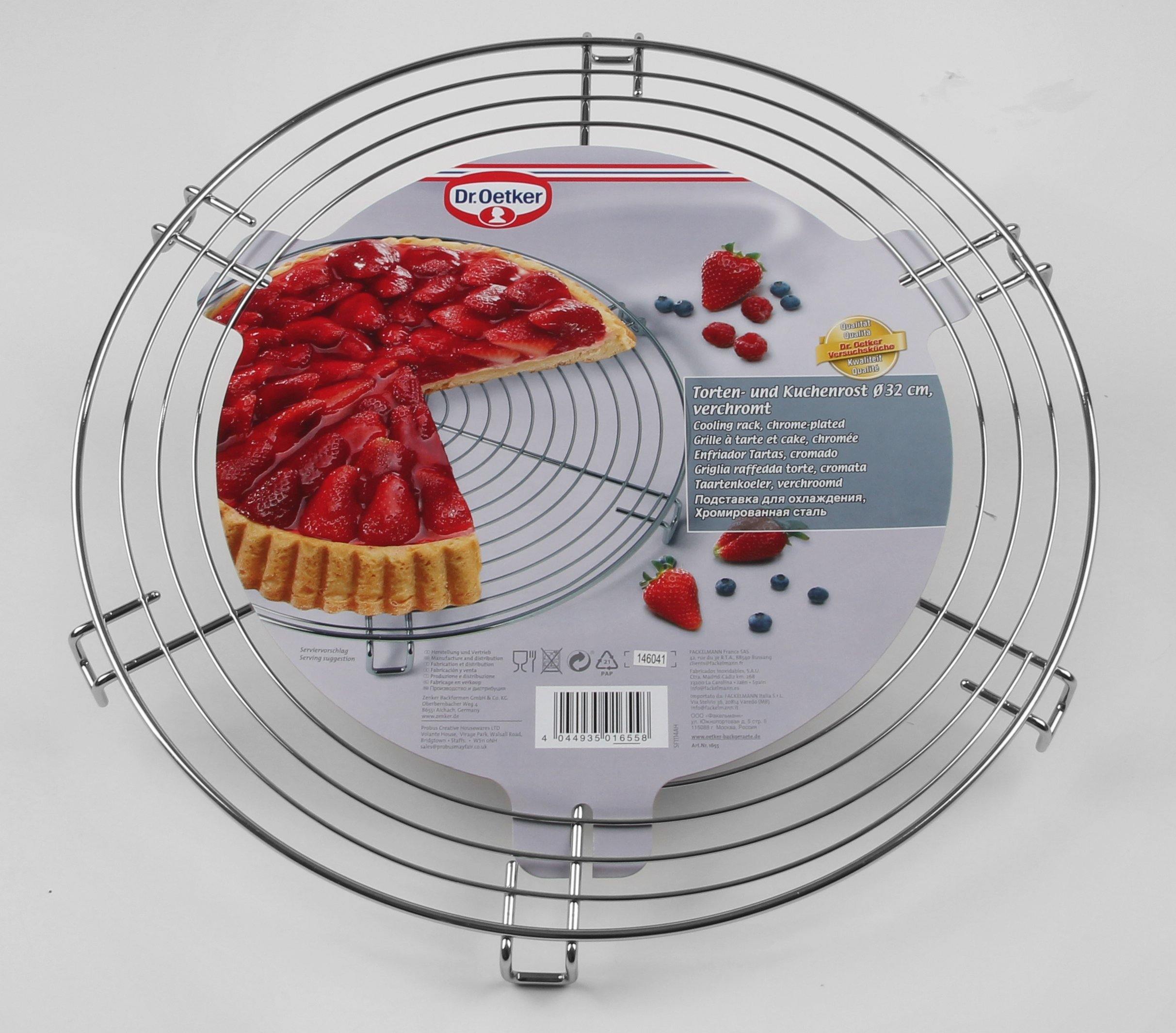 Dr. Oetker Cooling Rack, Chrome-Plated, Silver, 32 Cm - Whole and All