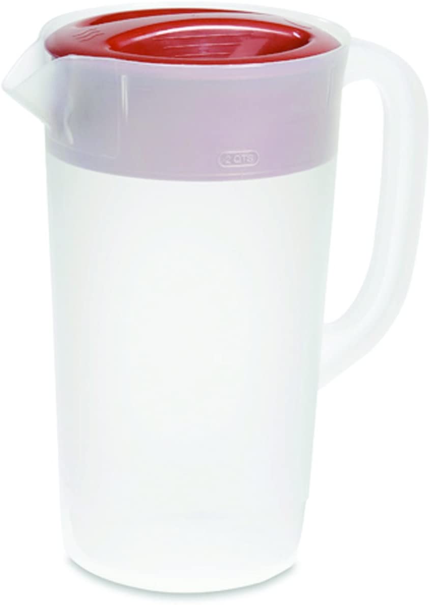 Rubbermaid Beverage Classic Pitcher, Red Cover, 2.1 L - Whole and All