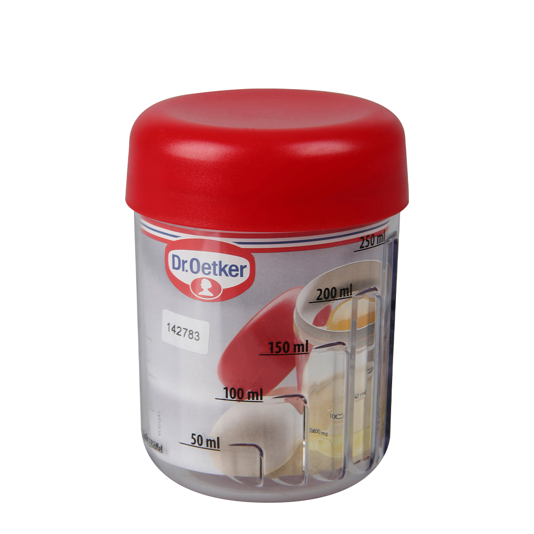 Dr.Oetker Measuring and Mixing Cup with Egg Seperator 3-part, 8x11cm - Whole and All